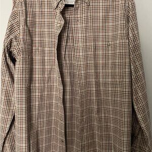 Wrangler Rugged Wear Shirt Men’s Plaid Button Up Shirt Long Sleeve Small 14